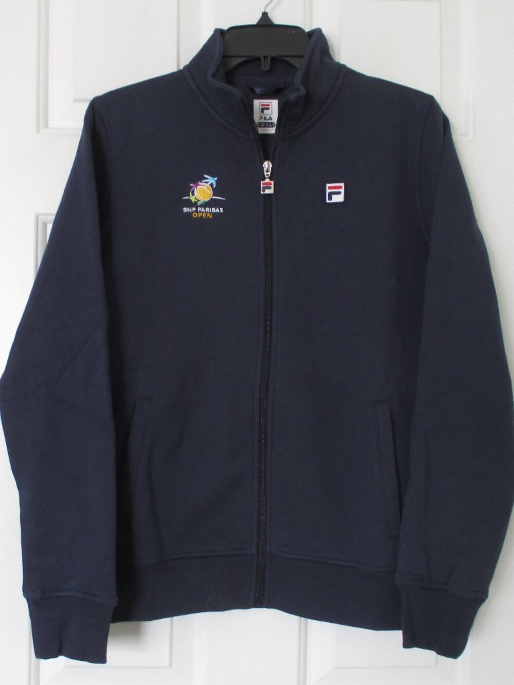 FILA Womens L/S BNP Paribas Tennis Open Cotton Full Zip Fleece-lined Jacket-M